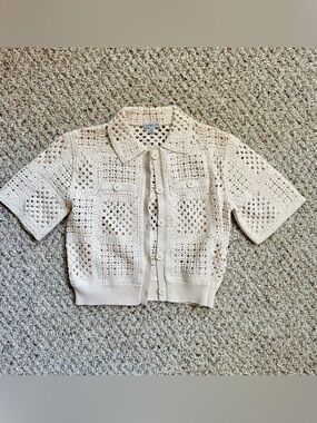NWOT | J.Crew Crewcuts Girls Crochet Cardigan | Size L 10-11